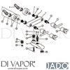 Jado H2451AA Mixer Spare Tech Diagram