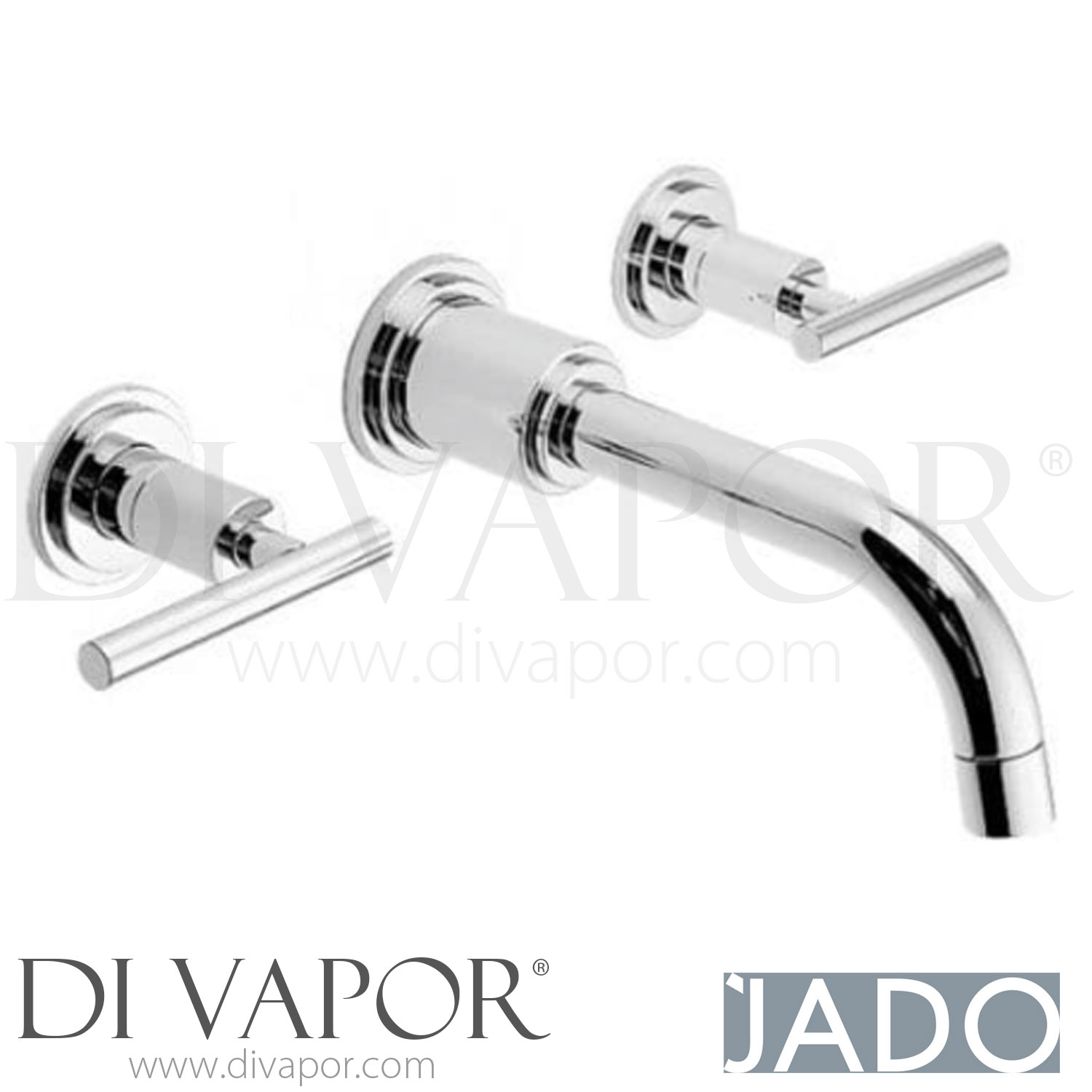 Jado H2483AA New Haven Concealed Three Hole Wall Mounted Basin Mixer