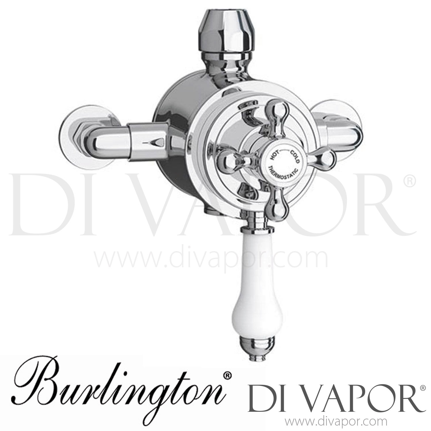 Burlington H391CL Wye Exposed Thermostatic Valve Claremont Shower