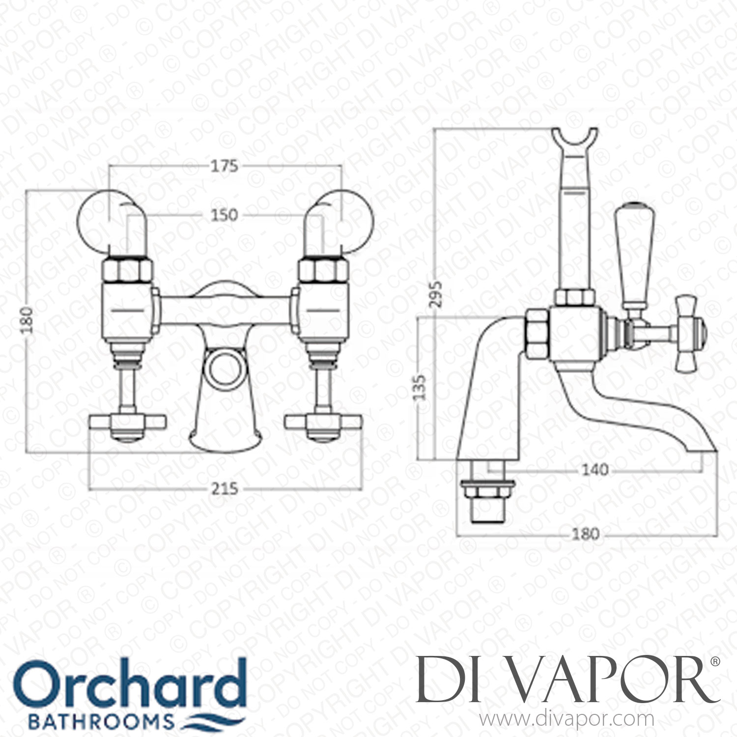 Orchard HAMPACK4 Dulwich Basin and Bath Shower Mixer Tap Pack Spare Parts