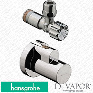Hansgrohe 13954000 Chrome Angle Valve with Compression Fitting