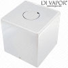 Shower Bar Square Metal Chrome Flow Control Handle - 38mm x 38mm - Square Spindle