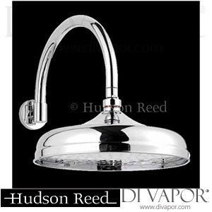 Hudson Reed HEAD16-ARM06 12? Apron Fixed Head & Curved Wall Mounted Arm Shower Spare Parts