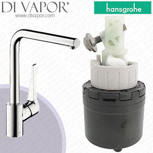 Hansgrohe 14802009 Cento L Chrome Kitchen Mixer Tap 07/15 Cartridge - HG-1090