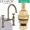 Hansgrohe Axor Montreux 2-Handle Brushed Nickel Basin Mixer 16510820 Clockwise Turn to Open Compatible Kitchen Tap Cartridge - HG-1152