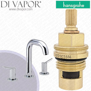 Hansgrohe Logis M31 2-Handle Kitchen Mixer 71280000 Tap Clockwise Turn to Open 1/4 Turn Compatible Cartridge - HG-1191