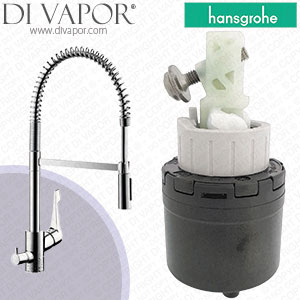 Hansgrohe 14843000 Cento Chrome Kitchen Mixer XXL with Shut Off Valve 09/15 Tap Cartridge - HG-1200