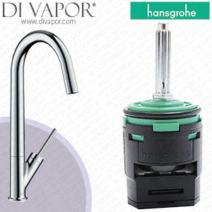 Hansgrohe Axor Starck Chrome Kitchen Mixer 300 with Swivel Spout 10822800 Tap Cartridge - HG-1310