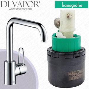 Hansgrohe Axor Uno Chrome Kitchen Mixer with Swivel Spout 14850000 Tap Cartridge - HG-1340