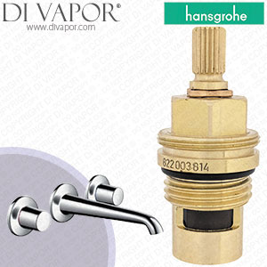 Hansgrohe Axor Bouroulle Chrome Basin Mixer with Spout 19135000 Clockwise Turn to Open 1/4 Turn Compatible Tap Cartridge - HG-1351