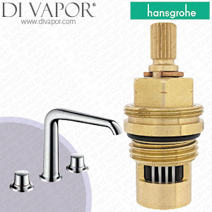 Hansgrohe Axor Bouroullec Chrome Basin Mixer 19142000 Anti-Clockwise Turn to Open 1/4 Turn Compatible Tap Cartridge - HG-1362