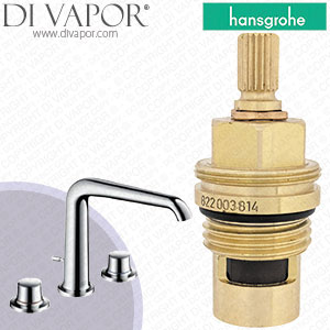Hansgrohe Axor Bouroullec Chrome Basin Mixer 19122000 Clockwise Turn to Open 1/4 Turn Compatible Tap Cartridge - HG-1381