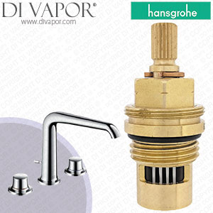 Hansgrohe Axor Bouroullec Chrome Basin Mixer 19122000 Anti-Clockwise Turn to Open 1/4 Turn Compatible Tap Cartridge - HG-1382