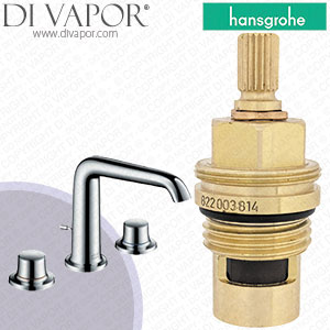 Hansgrohe Axor Bouroullec Chrome Basin Mixer 19121000 Clockwise Turn to Open 1/4 Turn Compatible Tap Cartridge - HG-1391