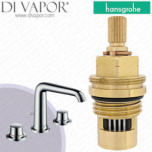 Hansgrohe Axor Bouroullec Chrome Basin Mixer 19121000 Anti-Clockwise Turn to Open Compatible Shut-Off Unit Cartridge - HG-1392