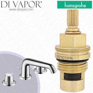 Hansgrohe Axor Bouroullec Basin Mixer 90 w/ Pop-Up Waste 19146000 Clockwise Turn to Open 1/4 Turn Compatible Tap Cartridge - HG-1401