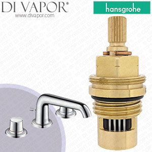 Hansgrohe Axor Bouroullec Basin Mixer 90 w/ Pop-Up Waste 19146000 Anti-Clockwise Turn to Open 1/4 Turn Compatible Tap Cartridge - HG-1402
