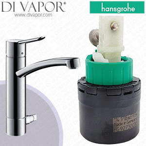 Hansgrohe Focus S Chrome Kitchen Mixer with Device Shut-Off Valve 31783000 Tap Cartridge - HG-1410