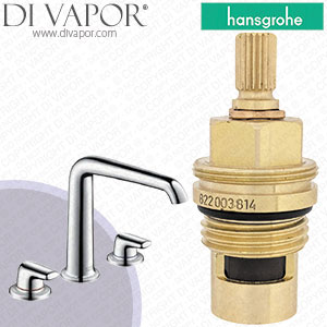Hansgrohe Axor Bouroullec Chrome Basin Mixer 19156000 Clockwise Turn to Open 1/4 Turn Compatible Tap Cartridge - HG-1421