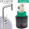 Hansgrohe Metris Chrome Kitchen Mixer 320 with Pull-Out Spray 14820000 Cartridge - HG-1540