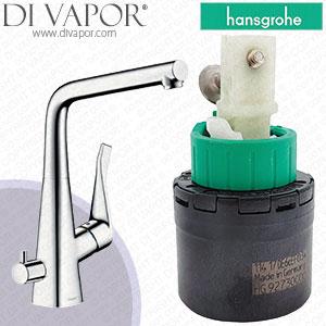 Hansgrohe Metris Chrome Mixer 320 with Device Shut-Off Valve 14888000 Cartridge - HG-1560