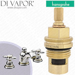 Hansgrohe Axor Carlton Chrome/Gold Optic Basin Mixer 17123090 Clockwise Turn to Open 1/4 Turn Compatible Tap Cartridge - HG-1591