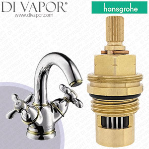 Hansgrohe Axor Carlton Chrome/Gold Optic Basin Mixer 17035090 Anti-Clockwise Turn to Open 1/4 Turn Compatible Tap Cartridge - HG-1602