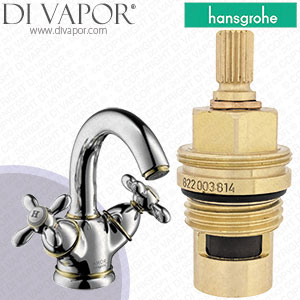 Hansgrohe Axor Carlton Chrome Basin Mixer Swivel Spout 17030000 Clockwise Turn to Open 1/4 Turn Compatible Tap Cartridge - HG-1611