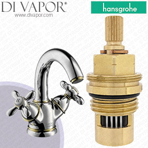 Hansgrohe Axor Carlton Chrome Basin Mixer Swivel Spout 17030000 Anti-Clockwise Turn to Open 1/4 Turn Compatible Tap Cartridge - HG-1612