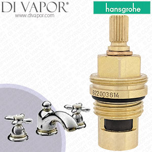 Hansgrohe Axor Carlton Chrome/Gold Optic Basin Mixer 17133090 Clockwise Turn to Open 1/4 Turn Compatible Tap Cartridge - HG-1631