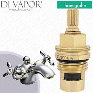 Hansgrohe Axor Carlton Chrome/Gold Optic Basin Mixer 17032090 Clockwise Turn to Open 1/4 Turn Compatible Tap Cartridge - HG-1641