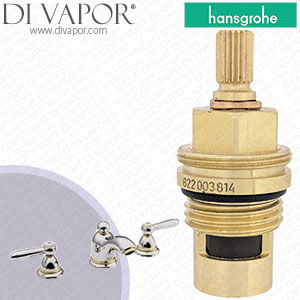 Hansgrohe Axor Carlton Chrome/Gold Optic Basin Mixer 17125090 Clockwise Turn to Open 1/4 Turn Compatible Tap Cartridge - HG-1661