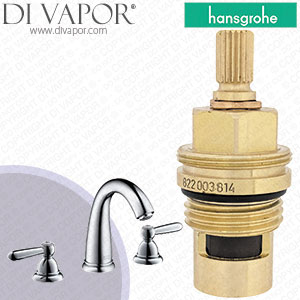 Hansgrohe Axor Carlton Chrome/Gold Optic Basin Mixer 17134090 Clockwise Turn to Open 1/4 Turn Compatible Tap Cartridge - HG-1681