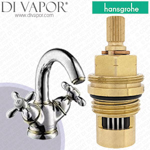 Hansgrohe Axor Carlton Fine Brass Basin Mixer 17035840 Anti-Clockwise Turn to Open 1/4 Turn Compatible Tap Cartridge - HG-1712