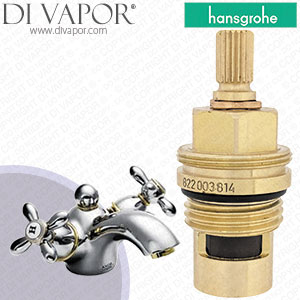 Hansgrohe Axor Carlton Fine Brass Basin Mixer 17032840 Clockwise Turn to Open 1/4 Turn Compatible Tap Cartridge - HG-1721