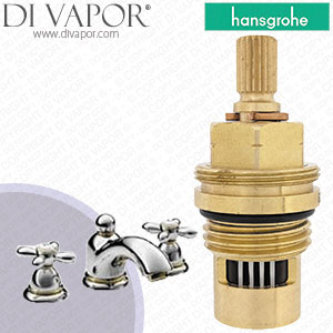 Hansgrohe Axor Carlton Polished Brass Basin Mixer 17133930 Anti-Clockwise Turn to Open 1/4 Turn Compatible Tap Cartridge - HG-1802