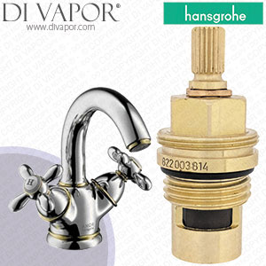 Hansgrohe Axor Carlton Satinox Basin Mixer 17035810 Clockwise Turn to Open 1/4 Turn Compatible Cartridge - HG-1841