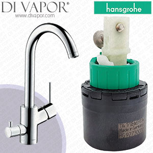 Hansgrohe Talis S Chrome Single Lever Kitchen Mixer with Shut-Off Valve 14875000 Cartridge - HG-1850