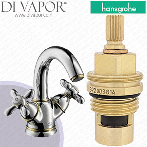 Hansgrohe Axor Carlton Satinox Basin Mixer 17030810 Clockwise Turn to Open 1/4 Turn Compatible Cartridge - HG-1861