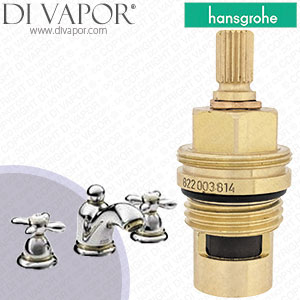 Hansgrohe Axor Carlton White / Chrome Basin Mixer 17123400 Clockwise Turn to Open 1/4 Turn Compatible Cartridge - HG-1881