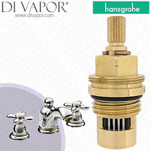 Hansgrohe Axor Carlton White / Chrome Basin Mixer 17123400 Anti-Clockwise Turn to Open 1/4 Turn Compatible Cartridge - HG-1882