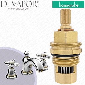 Hansgrohe Axor Carlton Satinox Basin Mixer 17133810 Anti-Clockwise Turn to Open 1/4 Turn Compatible Cartridge - HG-1892