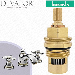Hansgrohe Axor Carlton White / Gold Optic Basin Mixer 17133490 Anti-Clockwise Turn to Open 1/4 Turn Compatible Cartridge - HG-1962