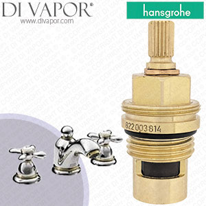 Hansgrohe Axor Carlton White / Gold Optic Basin Mixer 17123680 Clockwise Turn to Open 1/4 Turn Compatible Cartridge - HG-1971