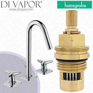 Hansgrohe Axor Citterio M Chrome Basin Mixer 160 Star Handles 34135000 Anti-Clockwise Turn to Open 1/4 Turn Compatible Cartridge - HG-1992