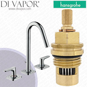Hansgrohe Axor Citterio M Chrome Basin Mixer 34134000 Anti-Clockwise Turn to Open 1/4 Turn Compatible Cartridge - HG-2002