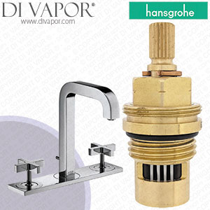 Hansgrohe Axor Citterio Chrome 170 Basin Mixer with 140mm Spout 39134000 Anti-Clockwise Turn to Open 1/4 Turn Compatible Cartridge - HG-2092