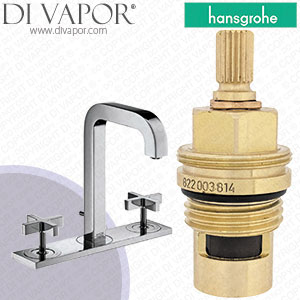 Hansgrohe Axor Citterio Platinum 170 Basin Mixer with 140mm Spout 39134420 Clockwise Turn to Open 1/4 Turn Compatible Cartridge - HG-2211