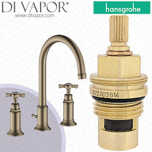 Hansgrohe Axor Montreux Brushed Nickel 180 Basin Mixer 16513820 Clockwise Turn to Open 1/4 Turn Compatible Cartridge - HG-2291
