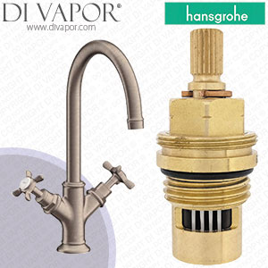 Hansgrohe Axor Montreux Brushed Nickel 210 Basin Mixer 16502820 Anti-Clockwise Turn to Open 1/4 Turn Compatible Cartridge - HG-2311